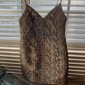 Top shop metallic snake skin dress